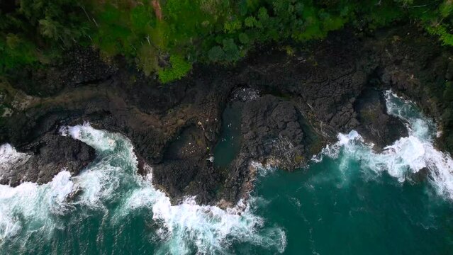 Tide Pool Kauai Hawaii Queens Bath Ariel Drone