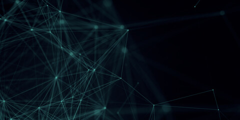 Abstract beautiful geometric background. Abstract plexus futuristic, polygonal space with a dark background. Plexus fantasy. Abstract technology