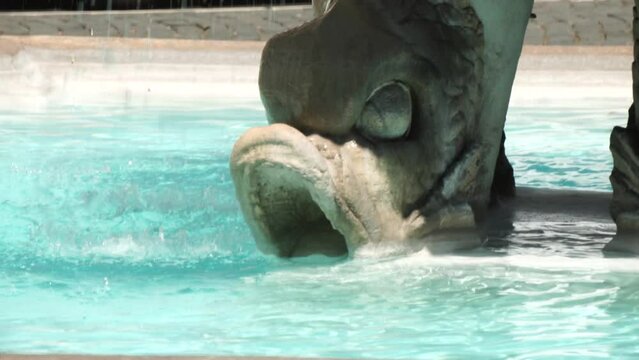 Detail of the Triton Fountain, in Piazza Barberini, by Gian Lorenzo Bernini