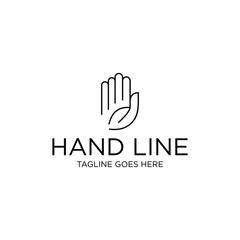 Fototapeta premium Hand logo design inspiration in outline template