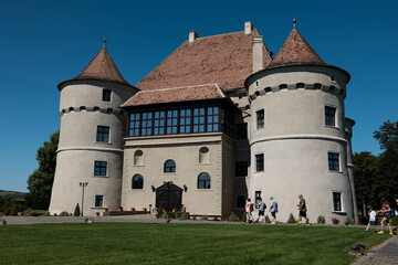 Fototapeta na wymiar Bethlen-Haller castle in Medias, Romania