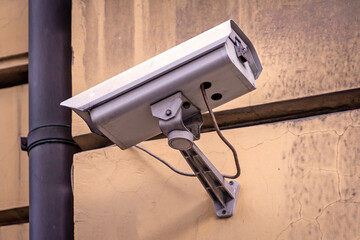 CCTV video surveillance cam on street