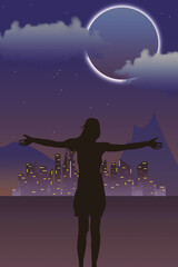 Un bello atardecer en la playa