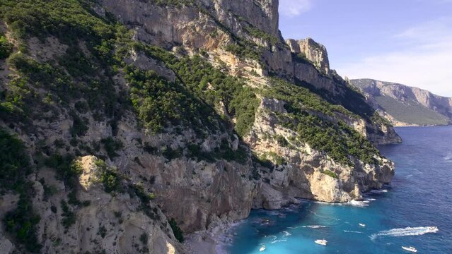 Cala Mariolu Sardinia Beach Ocean Italy Blue Ariel Drone 