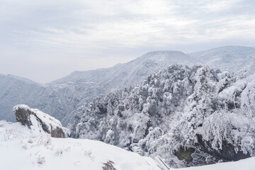 Winter snow scene in Lushan 5A Scenic Area, Jiujiang City, Jiangxi Province