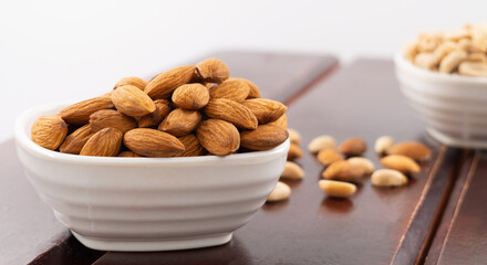 Almonds. Nuts are necessary in a healthy diet.