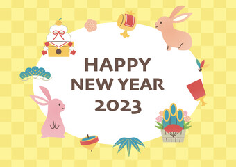 new year illustration 2023 rabbit