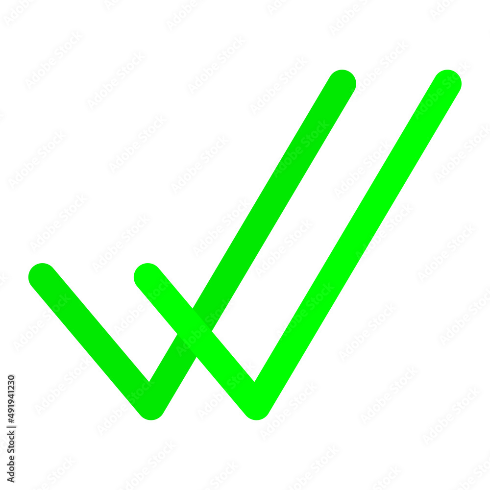 Poster green tick. green checklist vector design. checkbox icon. tick icon. vector illustration. stock imag