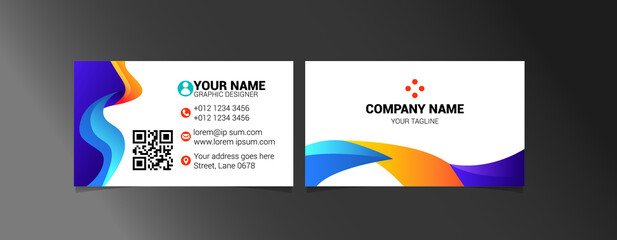  Business Card Name Card vector template. EPS 10.
