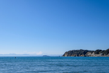 Fototapeta na wymiar 神奈川県逗子市の逗子海岸