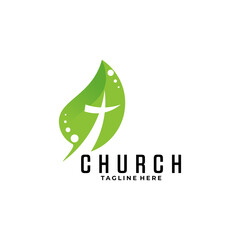 Church logo icon vector illustration concept