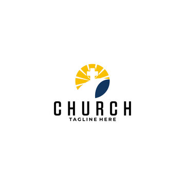 Church logo icon vector illustration concept