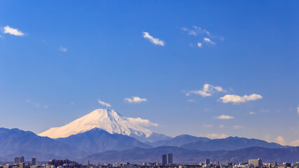 東京より望む富士山　日本 - obrazy, fototapety, plakaty
