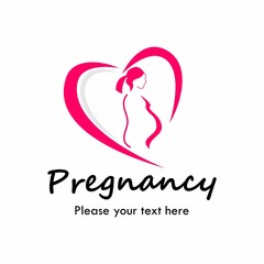 Care Pregnancy design logo template illustration