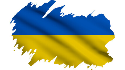 Ukraine  National Flag Brushed Background