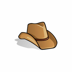 Western Cowboy Hat Illustration Vector	