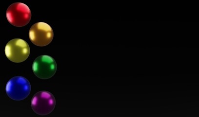 LGBT flag metallic spheres