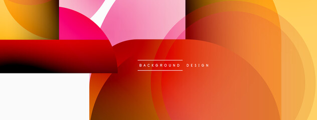 Creative geometric wallpaper. Minimal circle triangle and square line abstract background. Vector illustration for wallpaper banner background or landing page