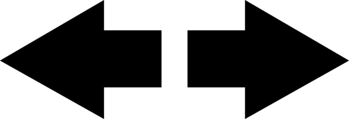 Obraz premium arrow to left and right on white background..eps