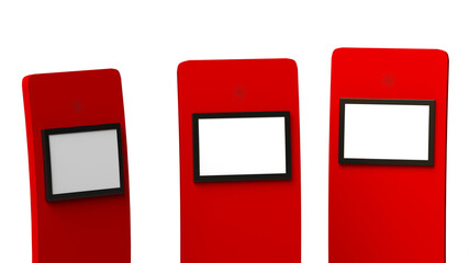 billboard set for advertising information 3d illustration rendering