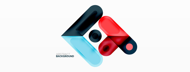 Square and circle minimal abstract background. Vector illustration for wallpaper banner background