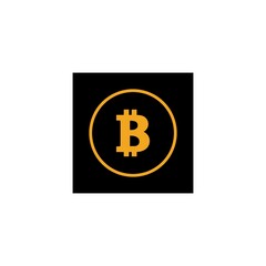 bitcoin crypto B letter logo symbol template design illustration vector