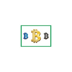 bitcoin crypto B letter logo symbol template design illustration vector