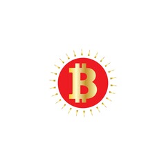 bitcoin crypto B letter logo symbol template design illustration vector
