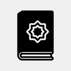 Quran icon in solid style about ramadan, use for website mobile app presentation