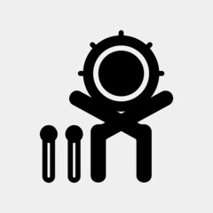 Bedug icon in solid style about ramadan, use for website mobile app presentation