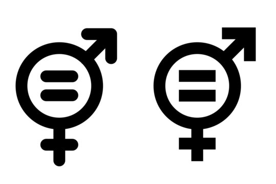 性別のマークと男女平等　男性と女性