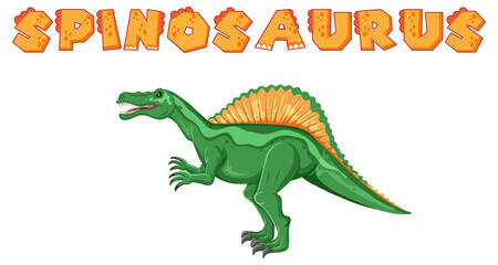 Wordcard design for spinosaurus
