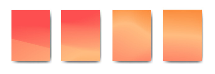 Fototapeta premium set of abstract background with beautiful gradation color, colorful background for poster flyer banner backdrop.vertical banner.cool fluid background vector illustration