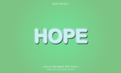 Hope style editable text effect