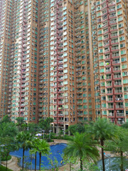 Grande edificio residencial em Tin Shui Wai, Hong Kong