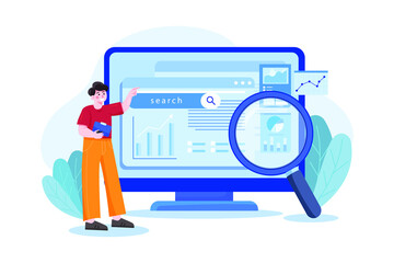 Business Activity Illustration concept. Flat illustration isolated on white background.