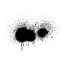 Abstract grungy graffiti black spray paint brush . © TWINS DESIGN STUDIO
