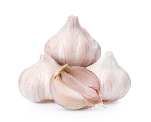 Garlic isolated on white