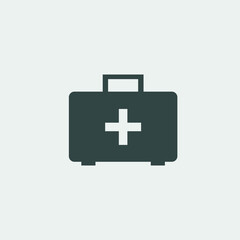 Fototapeta premium First_aid_bag vector icon illustration sign