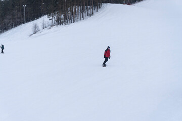 photo of people at the ski resort, ski lift