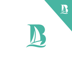Exclusive Letter B Ship Logo with White Background best for any company