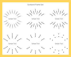 サンバーストのシンプルなフレームセット