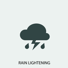 Rain_lightening  vector icon illustration sign