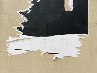 weathered pulled poster shreds leavings, creative paper layers collage