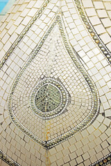 Decorative of the mosaic in Thai temple.