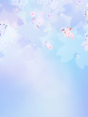 Fototapeta na wymiar Cool background material using cherry blossoms