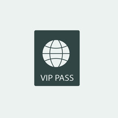 VIP_pass vector icon illustration sign