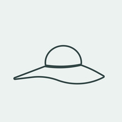 Woman_hat vector icon illustration sign