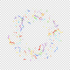 Color serpentine carnival red spiral ribbon curly