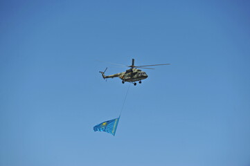 Almaty, Kazakhstan - 05.07.2013 : Demonstration of special equipment and aviation in the armed forces of the Republic of Kazakhstan